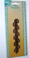 Joy. India stencil. Til Embroidery, decoupage og embossing. Ca. 13 cm x 2,5 cm.